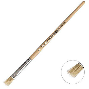 Brush bristle flat No. 8 wooden handle