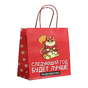 Gift bag Next year will be better, 22 x 22 x 11 cm