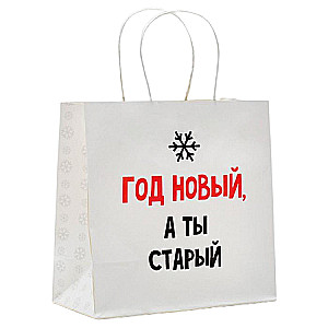 Gift bag New Year, but you are old, 22x 22 x11 cm