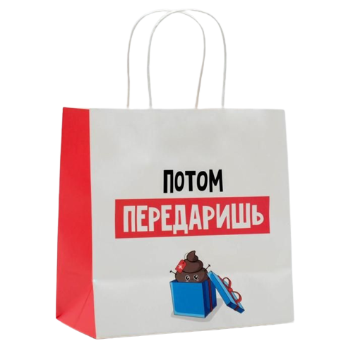 Gift bag Then you will re-gift, 22 x 22 x 11 cm