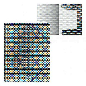 Rubber Band Folder Plastic ErichKrause® Blue&Orange Beads, A4