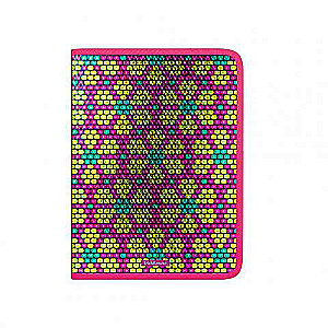 Zip Folder for Notebooks Plastic ErichKrause® Pink&Yellow Beads, A4