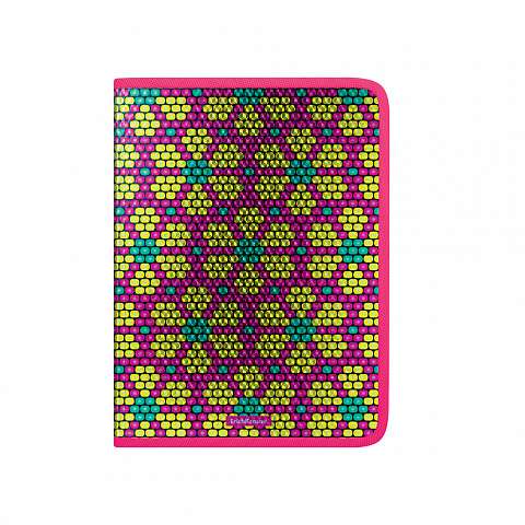 Zipper Folder for Notebooks Plastic ErichKrause® Pink&Yellow Beads, A4