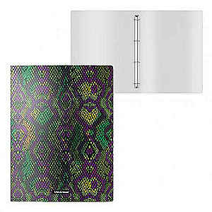 Folder with 4 rings plastic ErichKrause® Tropical Python, 24mm, A4