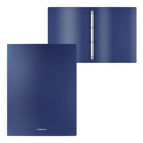 4-Ring Plastic Folder ErichKrause® Diamond Original, 35 mm, A4, Blue
