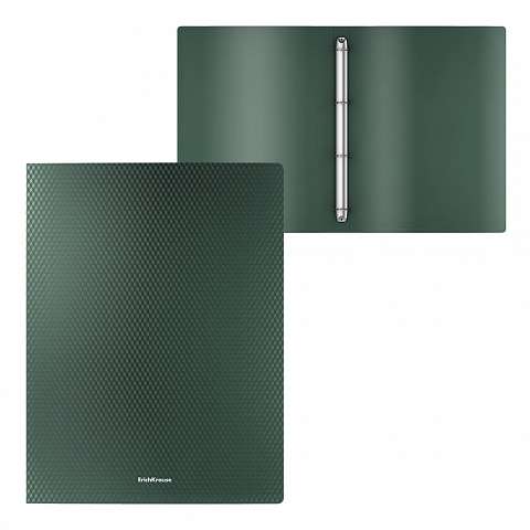ErichKrause® Diamond Original Plastic 4-Ring Binder, 35 mm, A4, Green