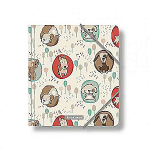Folder for notebooks with rubber bands plastic ErichKrause® Little Dogs, A5+