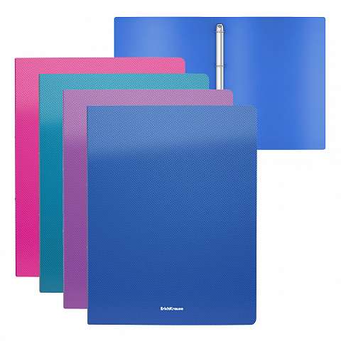4-ring plastic folder ErichKrause® Diagonal Vivid, 35mm, A4, assorted
