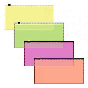 Zip bag plastic ErichKrause® Fizzy Neon, Travel, semi-transparent, assorted