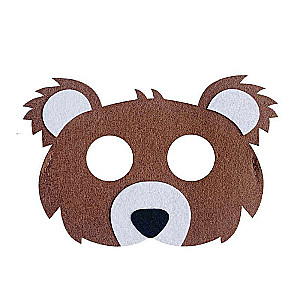 Felt mask - Bear, size 18 x 12 cm