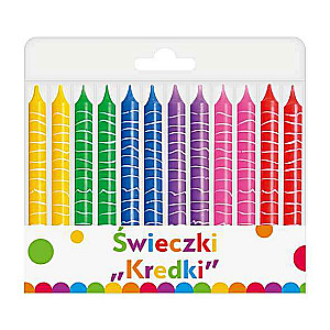 Set of candles 12/12 pcs. 8cm Crayons