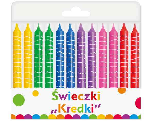 Set of candles 12/12 pcs. 8cm Crayons