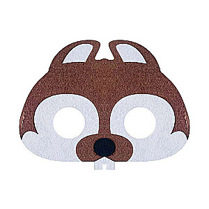 Felt mask - Beaver, size 17.5 x 13.5 cm
