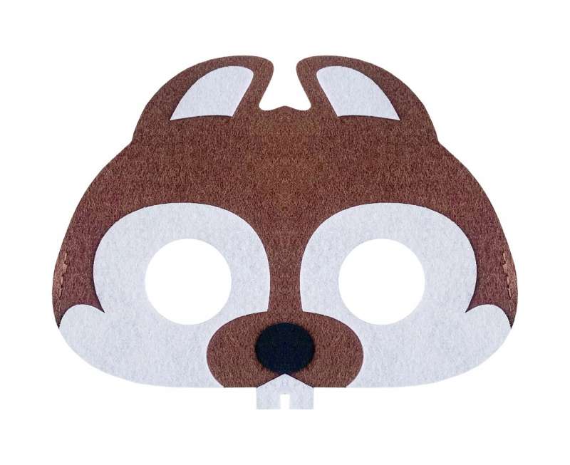 Felt mask - Beaver, size 17.5 x 13.5 cm