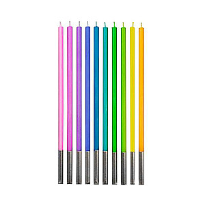 Set of Candles Pastels, size 14.5 cm, 10 pcs.