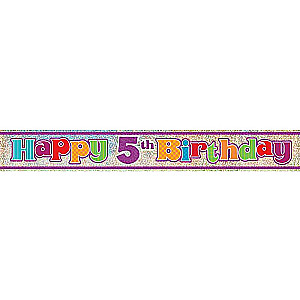 Happy 5th Birthday Banner