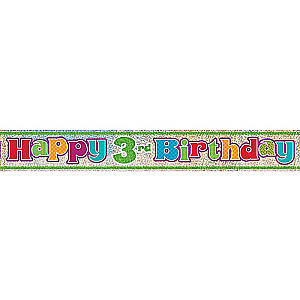 Happy 3rd Birthday Banner