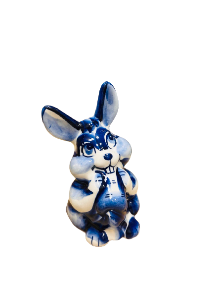Porcelain figurine 2023 7*10cm Bunny with carrot