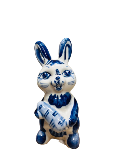 Porcelain figurine 2023 7.5*15.5cm Bunny with a carrot