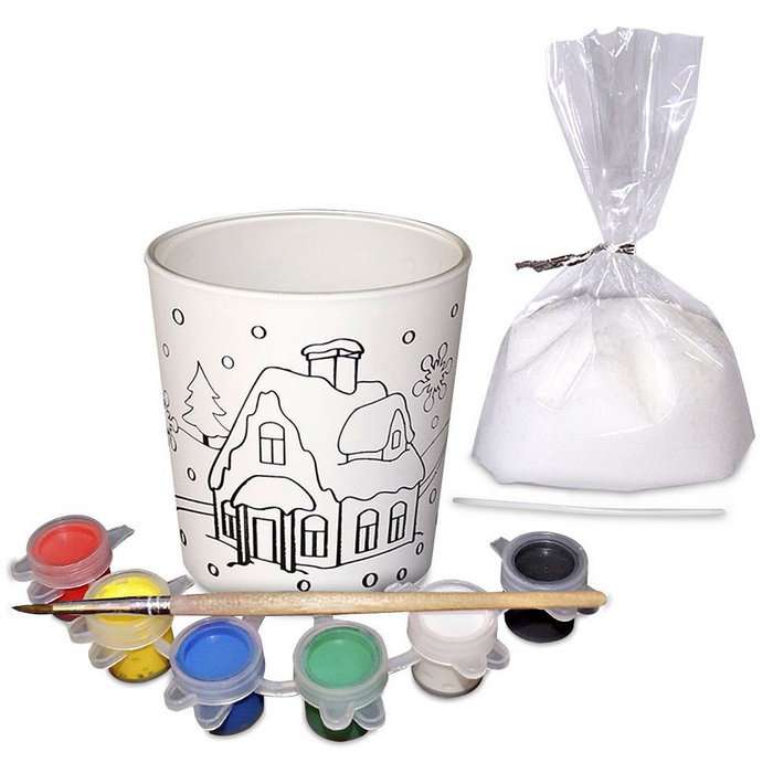 Creative Kit Candle in Glass. Painting