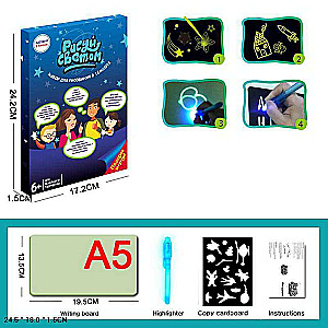 Creative game for the whole family Draw in the dark with light