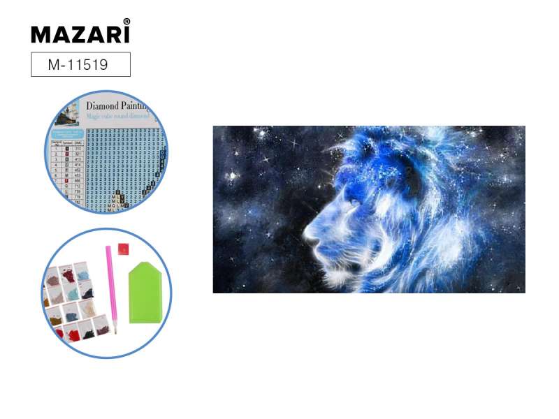 Diamond Mosaic STAR LION, layout size 20x25 cm