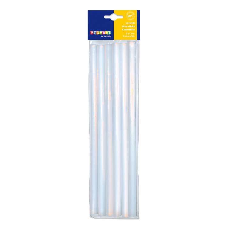 Hot glue sticks 6 pcs 11x250mm transparent