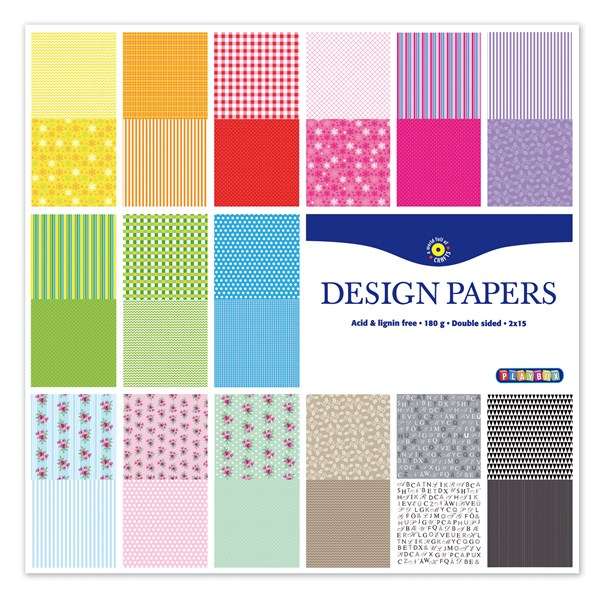 Designer Paper 30 Sheets. 305x305mm Scrapbooking