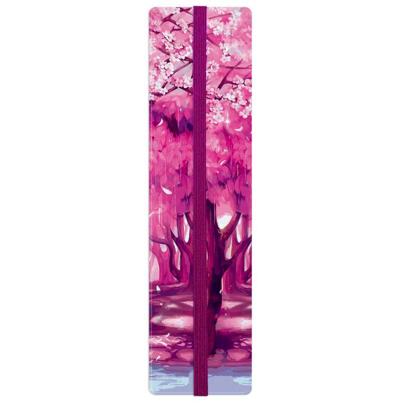 Cardboard bookmark for books BRANCHES OF CHERRY BLOSSOM