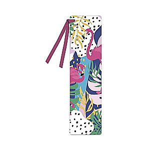 Cardboard Bookmark for Books FLAMINGO