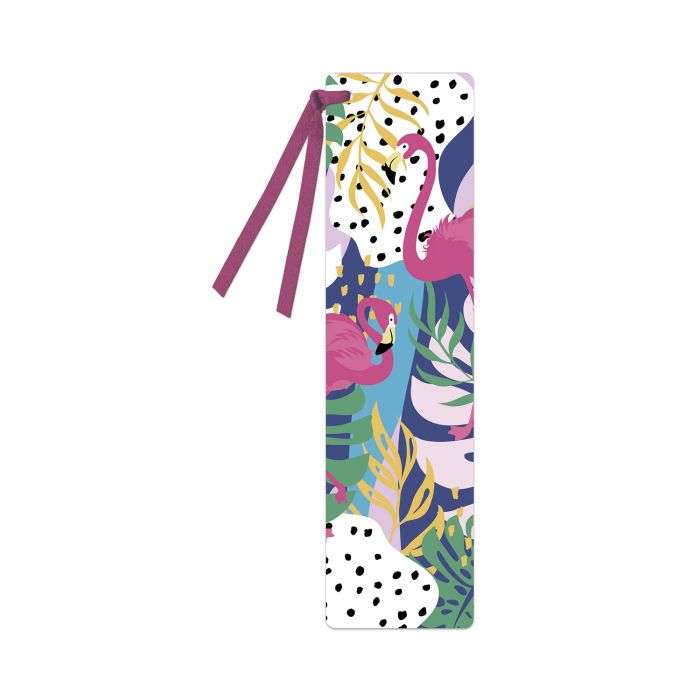Cardboard Bookmark for Books FLAMINGO
