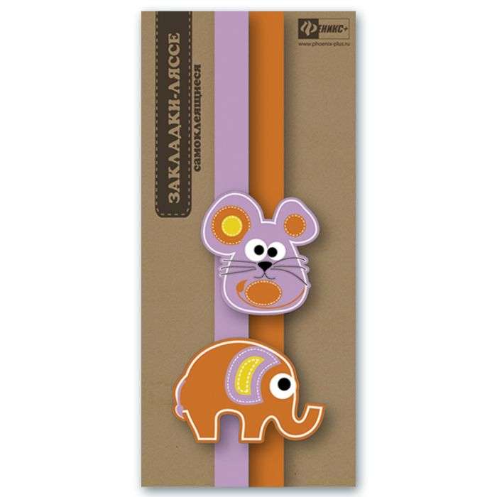 Bookmark-lace for books MOUSE AND ELEPHANT