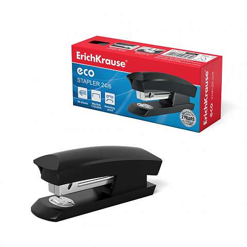 Stapler No. 24/6 ErichKrause® Eco up to 30 sheets, black