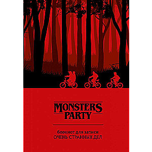 Monsters party. Notebook for recording very strange things red cover