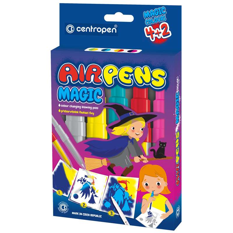 Markers 4 colors + 2 special markers Airpens Magic