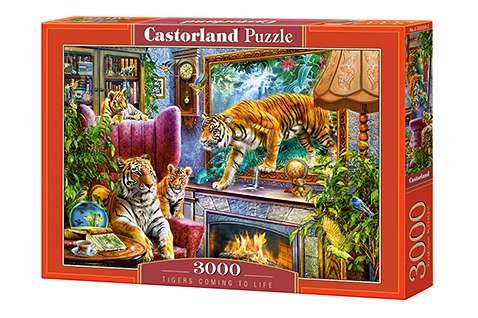 Puzzle 3000 CASTORLAND Tigers Coming to Life