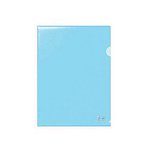 A4 Corner Folder FOROFIS L-type 0.115mm, transparent blue