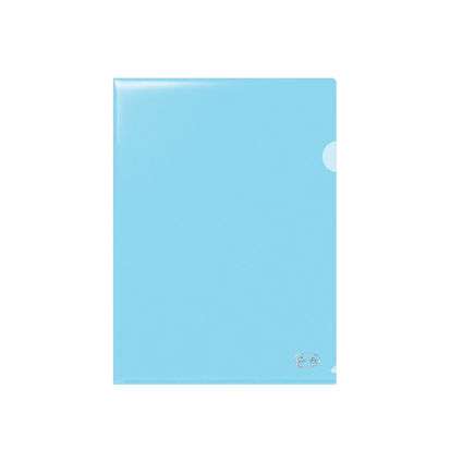 A4 Corner Folder FOROFIS L-type 0.115mm, transparent blue