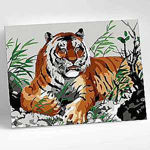 Paint by numbers 15x20 TIGER ON VACATION 13 colors