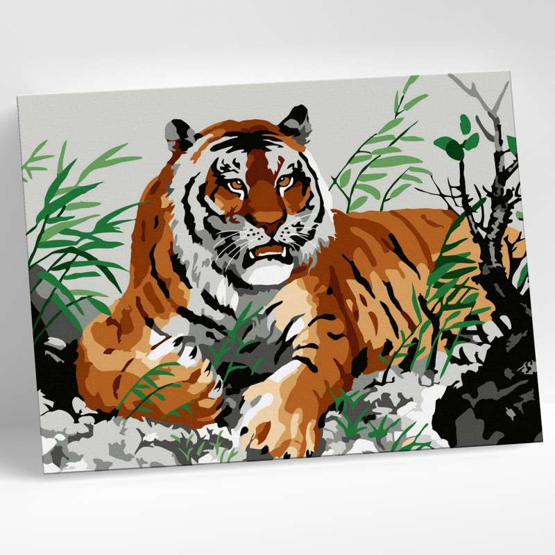 Paint by numbers 15x20 TIGER ON VACATION 13 colors