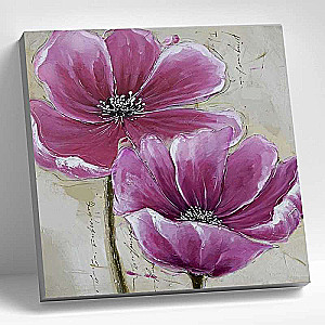 Paint by Numbers 30X30 VIOLET FLOWERS