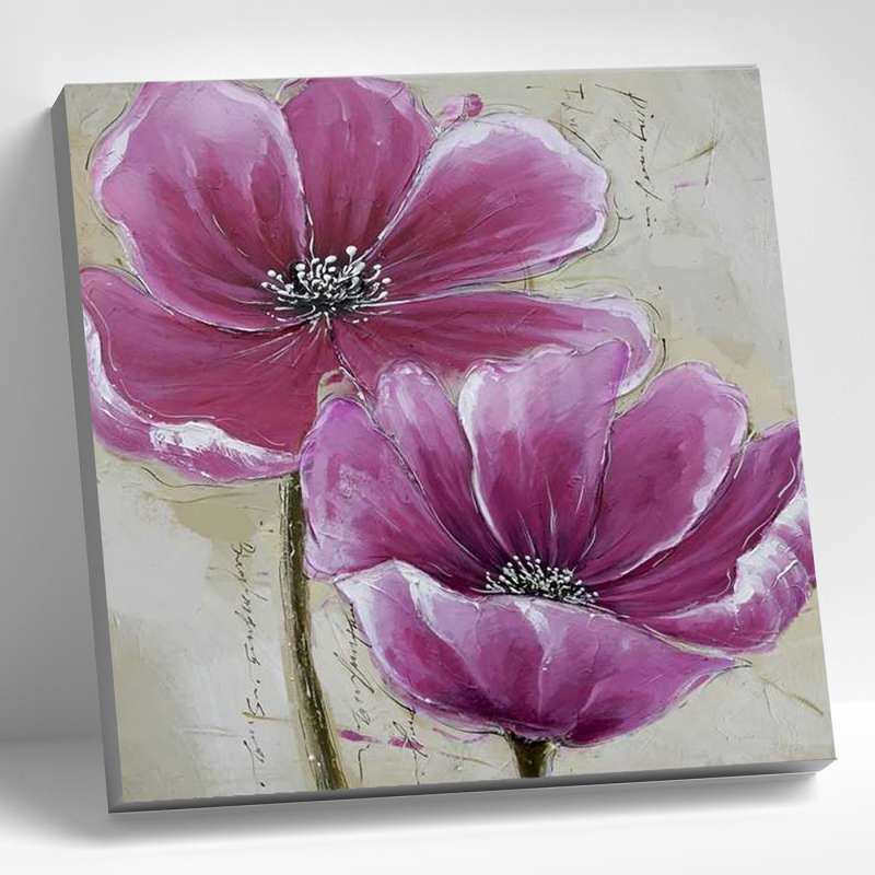 Paint by Numbers 30X30 VIOLET FLOWERS