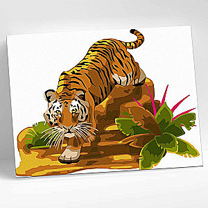 Paint by Numbers 15x20 TIGER IN THE JUNGLE 13 colors