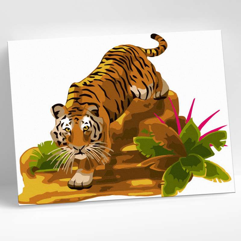 Paint by Numbers 15x20 TIGER IN THE JUNGLE 13 colors