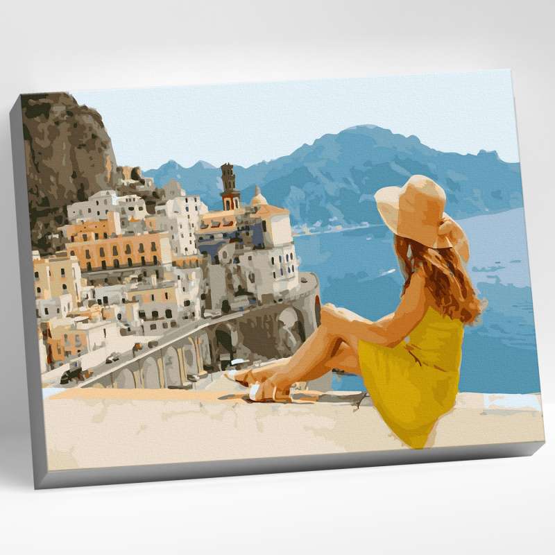 Painting by numbers 40x50 ITALY. AMALFI 27 colors