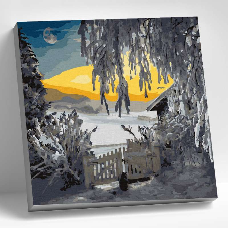 Paint by numbers 30X30 FROSTY LANDSCAPE 21 colors