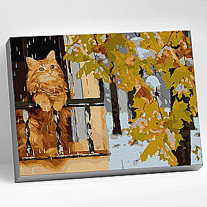 Painting by Numbers 30x40 Color Canvas LAST DAY OF AUTUMN 17 colors