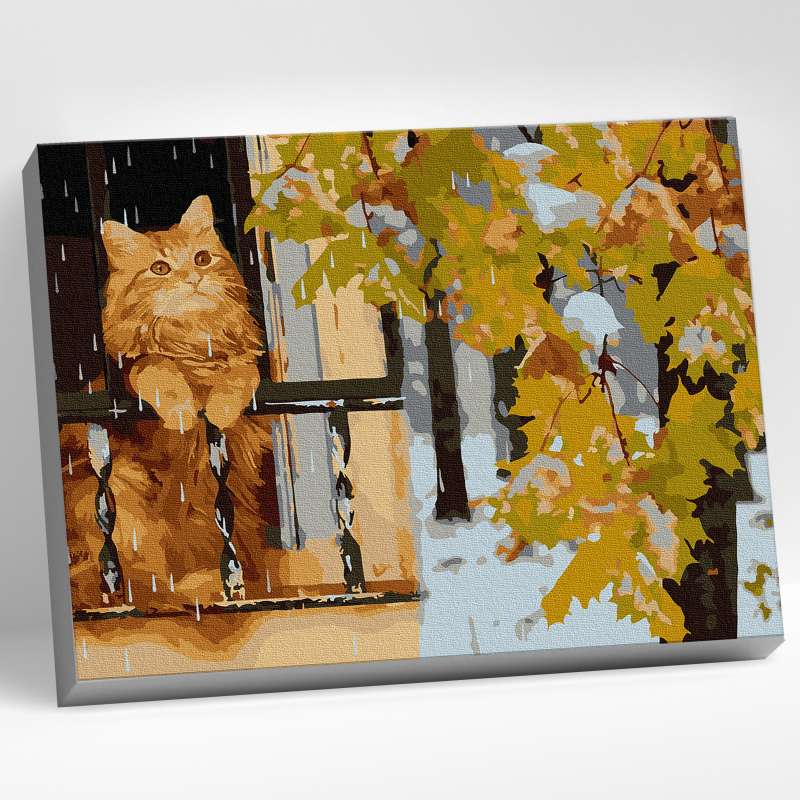 Painting by Numbers 30x40 Color Canvas LAST DAY OF AUTUMN 17 colors