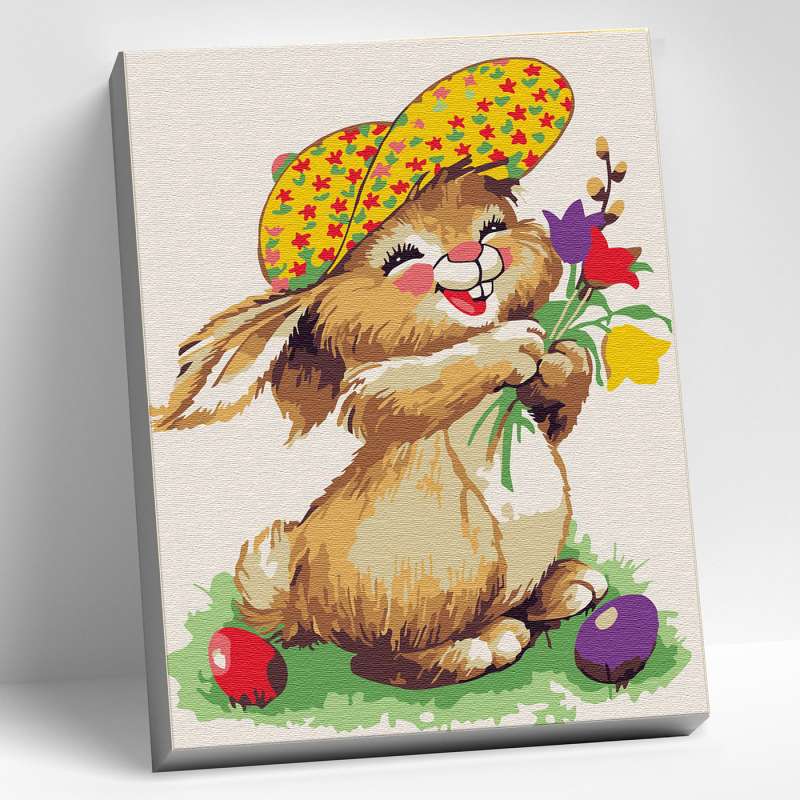 Set of Young Artist 20x30 BUNNY WITH BOUQUET 13 colors