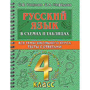 Russian Language in Schemes and Tables. All Topics of the 4th Grade School Course with Tests.